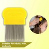 Hair Nit Comb Set Stainless Steel Teeth Long-Handle Headlice Remover