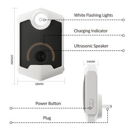 Ultrasonic Pest Repeller, Electronic Repellent Plug-in with Night Light & Flashing, Repel Mice, Rats, Roaches, Ants, Spiders, Mosquitoes, Bugs, for Home, Kitchen, Garage, Office, Warehouse - 2 Pack