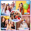 Sprinlot Headband with Pompoms Colourful, Pompom Tiara Rainbow, Rainbow Headband,