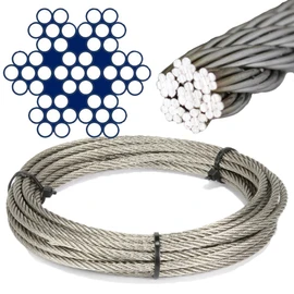 20 Metres Stainless Steel Wire Rope 7 x 7 Medium Soft D = 1 mm Stainless Steel A4 Stainless Steel Rope Steel Cable I BOOTSTEILE BRAUER®