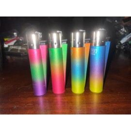 Clipper Refillable Lighter Set of 4 Metallic Gradient