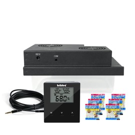 briidea Electric Humidifiers for Cabinet (1-8 Cubic Ft.), 30% RH~80% RH Humidity Setting Values, Perfect Monitoring Temperature and Humidity, 12V Adapter Power Supply