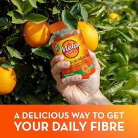 Metamucil Fibre Gummies - Sugar-Free, Plant-Based Prebiotic Fibre Blend - Orange Flavour, 72 Gummies - Supports Digestive Health & Relieves Irregularity
