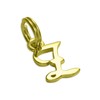 Gold Dipped Sterling Silver Script Letter B Charm