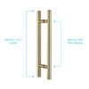 TOGU TG-6012 300mm/12 inches Solid Standoffs Heavy-Duty Commercial Grade-304 Stainless