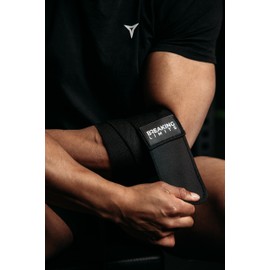 BREAKING LIMITS Ellbogen Bandage Gym - Ellenbogenbandage Kraftsport – Ellenbogenbandagen für Gewichtheben, Bodybuilding, Powerlifting, Bankdrücken & Fitness (1 Paar)