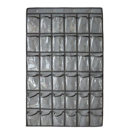 SURCHAR Wall Pocket, Calendar Pocket, PVC, Clear, Wall Hanging, Closet, Small Items, Storage Bag Included, 2 Sizes, 12/36 Pockets (Gray, 36 Sizes)