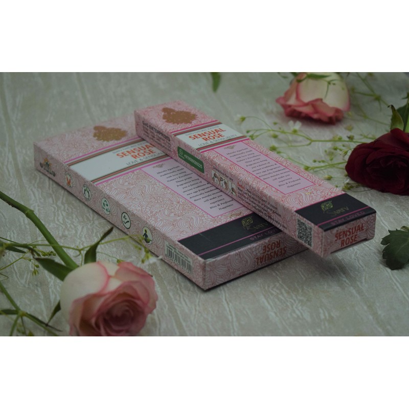 SVATV Herbal and Ancient Vedic Method Rose Incense Sticks for