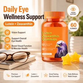Eye Vitamin Gummies for Vision Support – Lutein Multivitamin Supplement for Men & Women’s Daily Routine