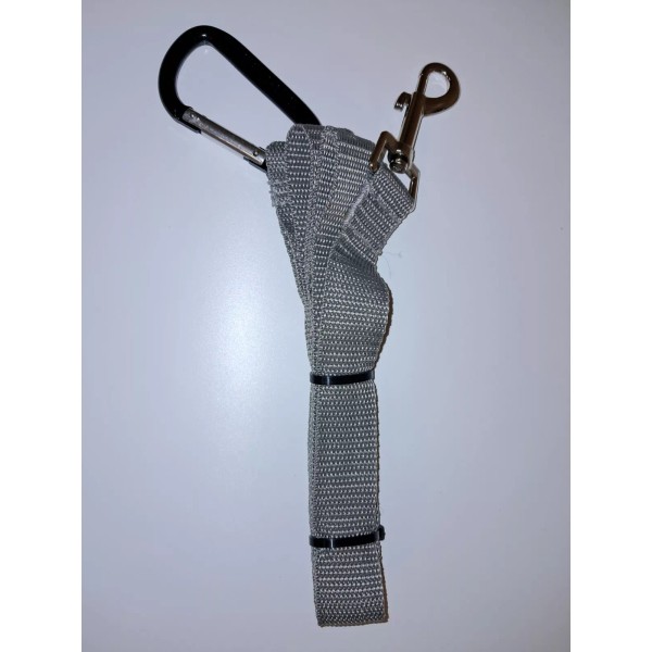 The seat belt leash Gray Seat Belt Training Leash For
