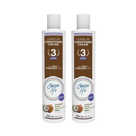 Carson Life Leave In Cream Conditioner - Repair Conditioner for Color Treated Hair - Sulfate and Paraben Free - Made with Coconut, Olive and Amla Oils, Shea Butter For Dry Damaged Hair (2 Pack)