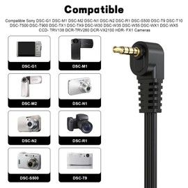 VMC-20FR Cable AV compatible con cámaras Sony y videocámaras de 3,5 mm a RCA Cable de audio y video para DSC-T500, TX9, WX5, W55, N1, R1, CCD-TRV138, DCR-TRV280, HDR-FX1, VX2100 y más, 4 pies