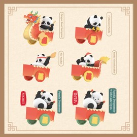52TOYS Panda Roll Dragon Boat Racing Series 1PC Action Figure, Collectible Toy Kawaii Creative Gift Room Decor Desktop Decoration, Gift for Birthday Party