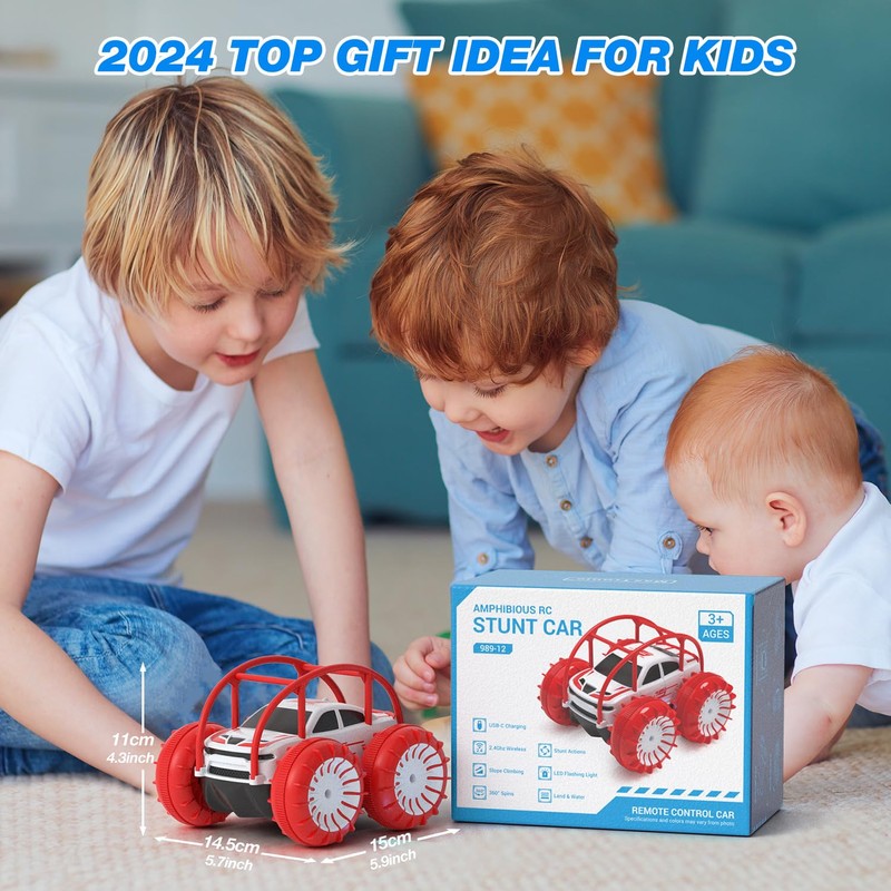 MaxTronic Direct Charging Remote Control Car for Kids, Amphibious RC