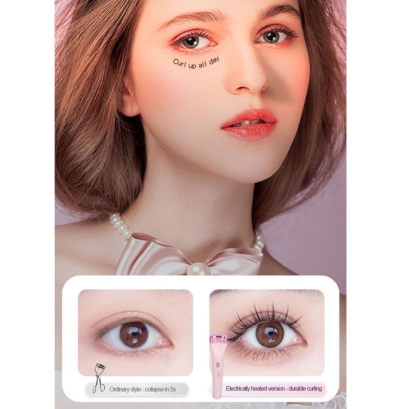 Electric Eyelash Curler 360 Deg Push Up 3 Level Temp
