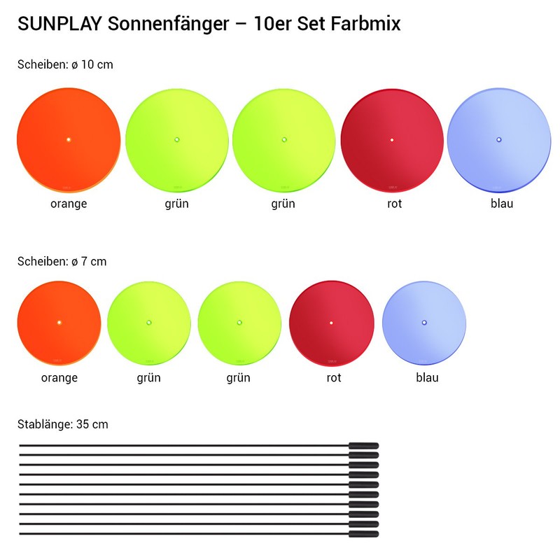 Sunplay Sun Catcher Discs in Colour Mix, Set of 10,