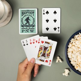Lantern Press Pacific Northwest, Bigfoot Hide and Seek (52 Playing Cards, Poker Size Card Deck with Jokers)