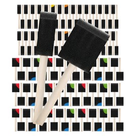Bates Foam Paint Brushes, 120 Pack, 1" & 2", Sponge Brushes for Painting, Staining, and Mod Podge - Paint Sponges