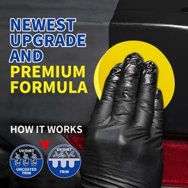 POLIXEL Plastic Restorer for Cars, Restores Faded Plastic, Vinyl, Rubber, Trim, Bumpers & Interior Surfaces to Like-New Finish - Brings Back Deep Black & Color, UV Resistant - 3.4OZ