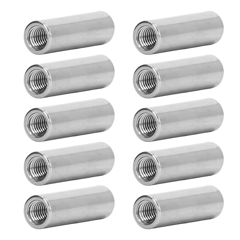 10PCS Female Thread Coupling Nut M8 X 1.25 12 L40mm