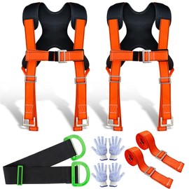 Moving Lifting Straps with Chest Buckle,2-Person Shoulder Straps for Moving Furniture,Appliances,Mattresses,Heavy Objects up to 1200lbs,with1-Person Handle Strap