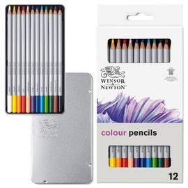 Winsor & Newton 490012 Studio Collection Colouring Pencils, 12 Soft Core Drawing Pencils, Premium Artist Quality, for Sketching, Blending, Shading and Layering