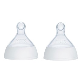 NUK Smooth Flow Pro - Pezones de repuesto para biberones de silicona, anticólicos, a prueba de fugas, paquete de 2