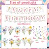 Wildflower Birthday Decoration Wildflower Happy Birthday Banner Wildflower Garland Wildflowers