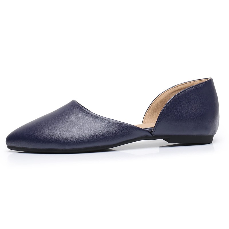 VenusCelia D'Orsay Zapatos planos para mujer, azul marino, (Navy Pu),