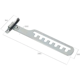 KOTARBAU® Set of 2 Tilt Regulators for Windows, Window Stop, Slate Protection, Window Latch for Adjusting the Window Opening, Window Stopper, Tilting Scissors, Silver