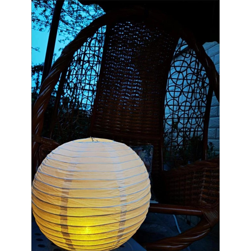 Lanito Paper Lanterns, White Obon Lanterns, Round Plain, Paper Lanterns,