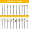 COLYUPO HSS Rotary Cutting Burrs 20Pcs Wood Carving Drill Bits