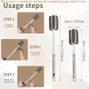 Sponge Bottle Brush Adjustable Long Handle Up to 14.5” 2-Pack