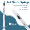 100pcs 1ml Plastic Syringes with Caps (No Needles) Colostrum Syringe