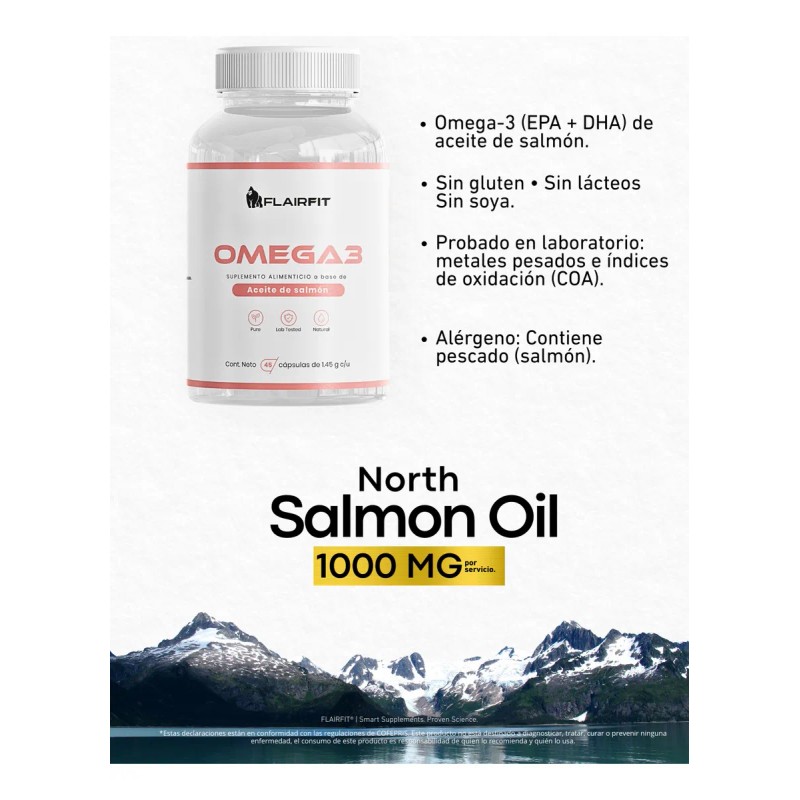 Flairfit® Omega-3 1000 mg (EPA, DHA) 45 cápsulas | Suplemento