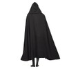 BLESSUME Medieval Knights Templar Hospitaller Hooded Cape (Black 1)