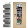 plastific 5 Tier Hanging Wardrobe Storage Shelf Organiser Breathable Closet