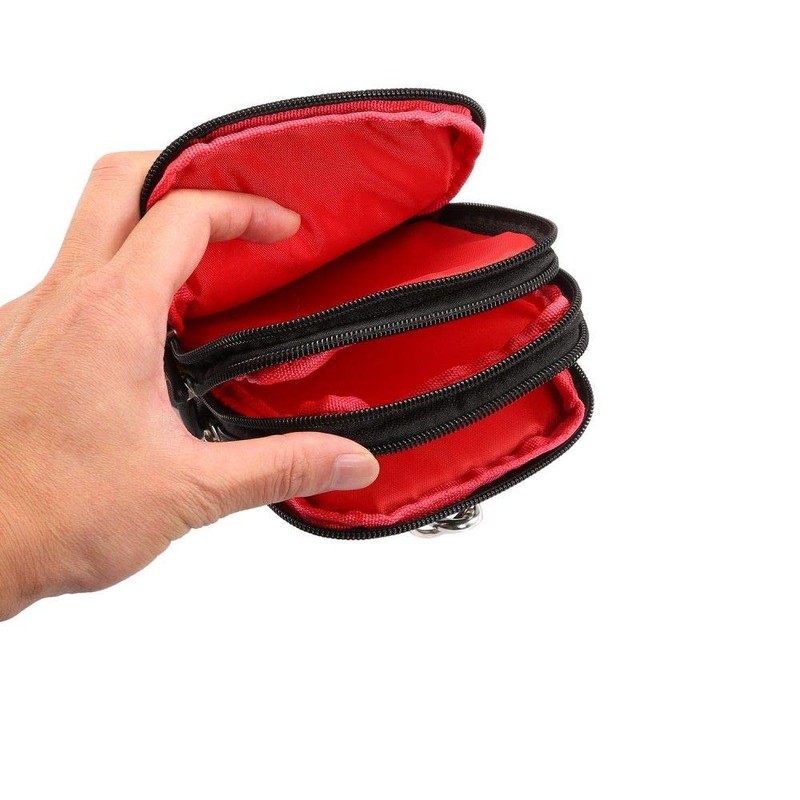DFVmobile - Multi-functional vertical stripes pouch 4 bag case zip