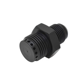 ICT Billet Valve Cover Baffle Fitting -10AN Flare to -12AN ORB Black Anodized Crank Case Breather PCV 551883-10-12