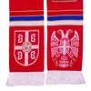 Serbia Soccer Knit Scarf, Red White Blue Gold, One Size