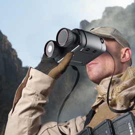 SPOFLYINN Binoculars Day Night High-Power Goggles Viewing 984ft/300M IP54 Water- Scope Black