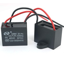 DollaTek 2Pcs CBB61 3.5uF 450V AC 50/60Hz Air Conditioner Fan Motor Running Capacitor