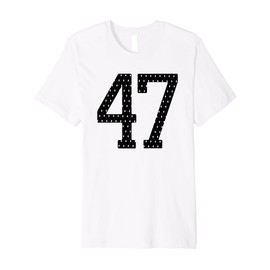 Number 47 Sports Team 47th Jersey Varsity Birthday Football Premium T-Shirt