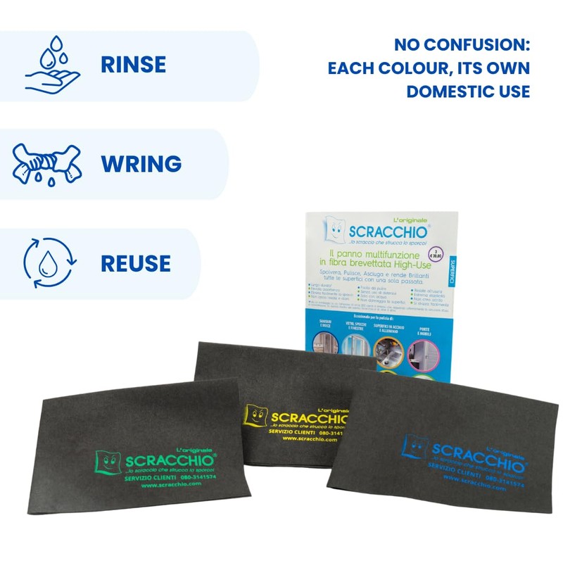 Scracchio Microfiber Cloth Car, Glass and Home Cleaning, Magic Cleaning