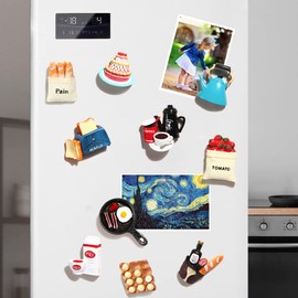 10-pack Cute Magnets for Fridge Magnet 3D Food Resin Fridge Refrigerator Magnets, Decoration for Kitchen Office Dry Erase Board/Whiteboard Magnets