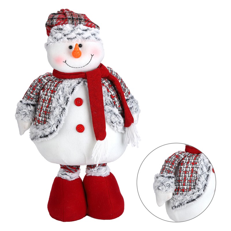 Retractable Standing Snowman Doll Toy Christmas Decoration for Birthday Festival