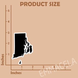 (3PCS) Rhode Island State Map Stickers, US State Stickers - Waterproof Vinyl Decals for Tumblers, Water Bottles, Laptops, Books, Scrapbooks, Great for Rhode Island Lovers 3 x 2 Inch