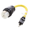 AC WORKS Generator to Transfer Switch 50Amp Inlet Box Adapter
