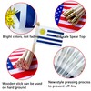 TSMD Uruguay Stick Flag Uruguayan Small Mini Hand Held Flags,5x8