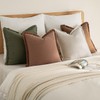 MIULEE Decorative Couch Pillow Covers Neutral Linen Fringe Throw Pillows
